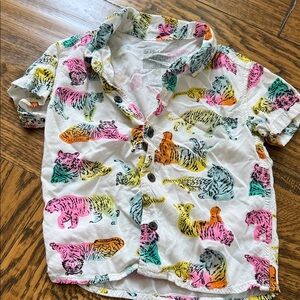 Colorful Tiger Print Kids Shirt